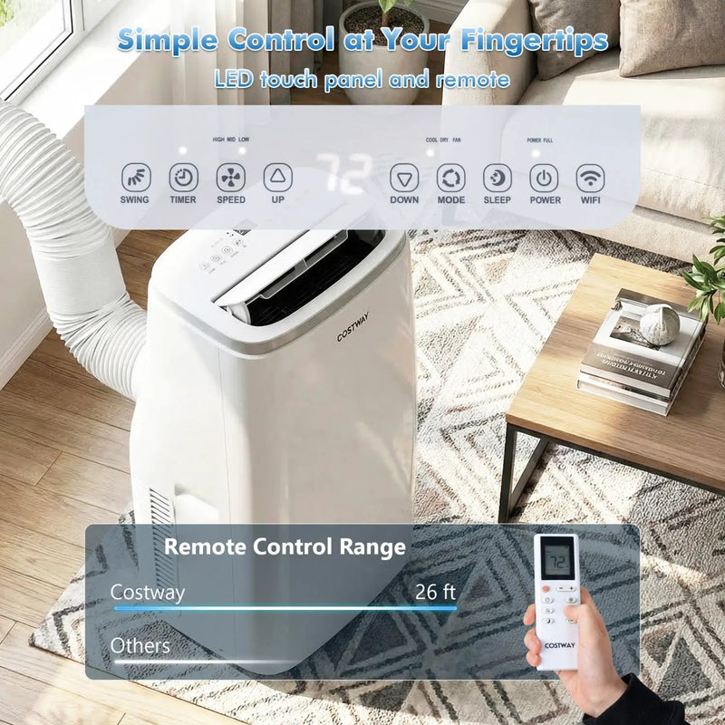 15000 BTU Portable Air Conditioner with APP Control and Fan by DirectDeals