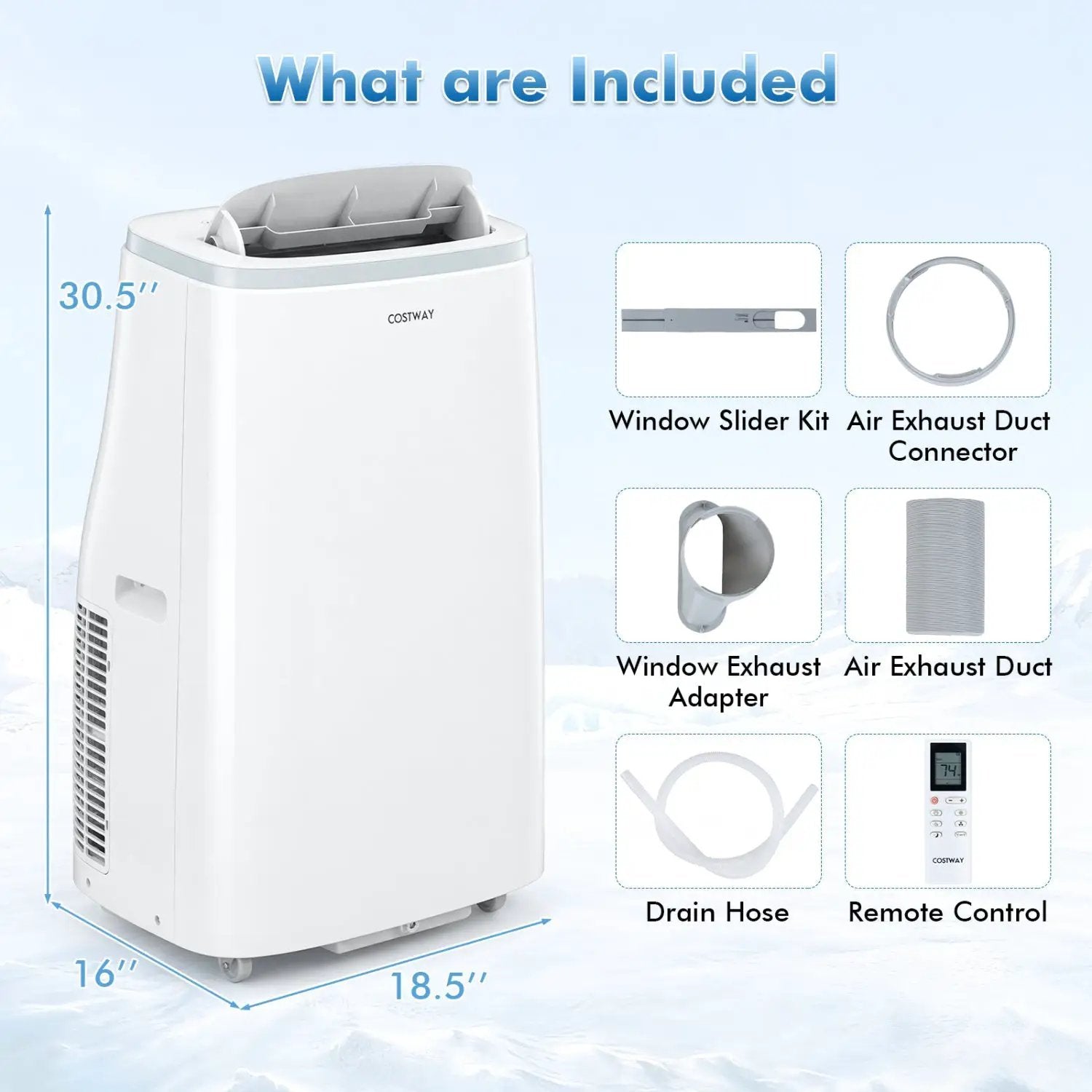 15000 BTU Portable Air Conditioner with APP Control and Fan by DirectDeals