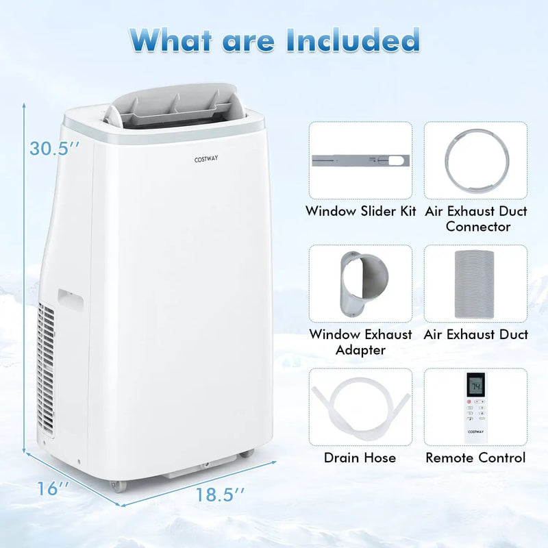 15000 BTU Portable Air Conditioner with APP Control and Fan by DirectDeals