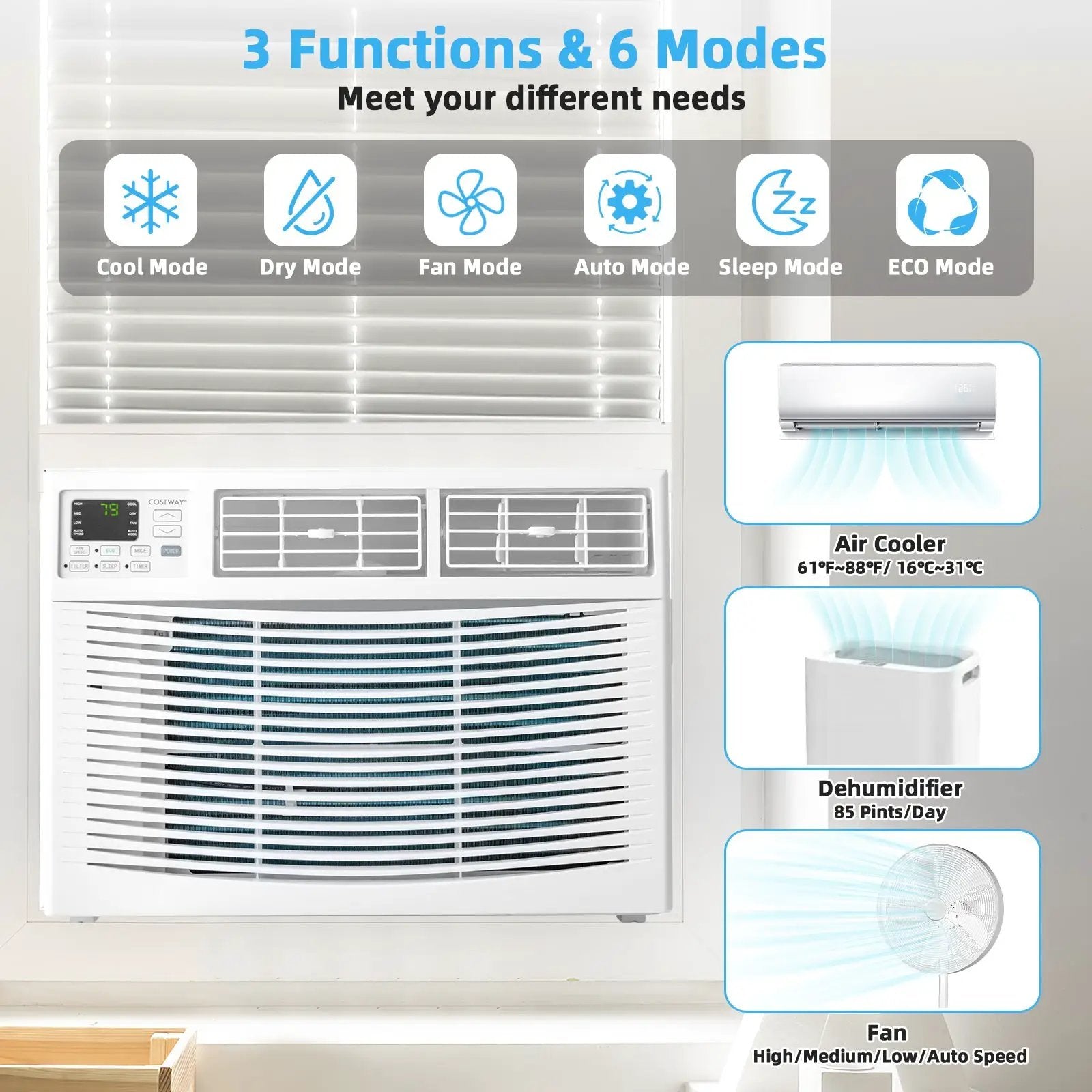 15000 BTU Window Air Conditioner-White by DirectDeals