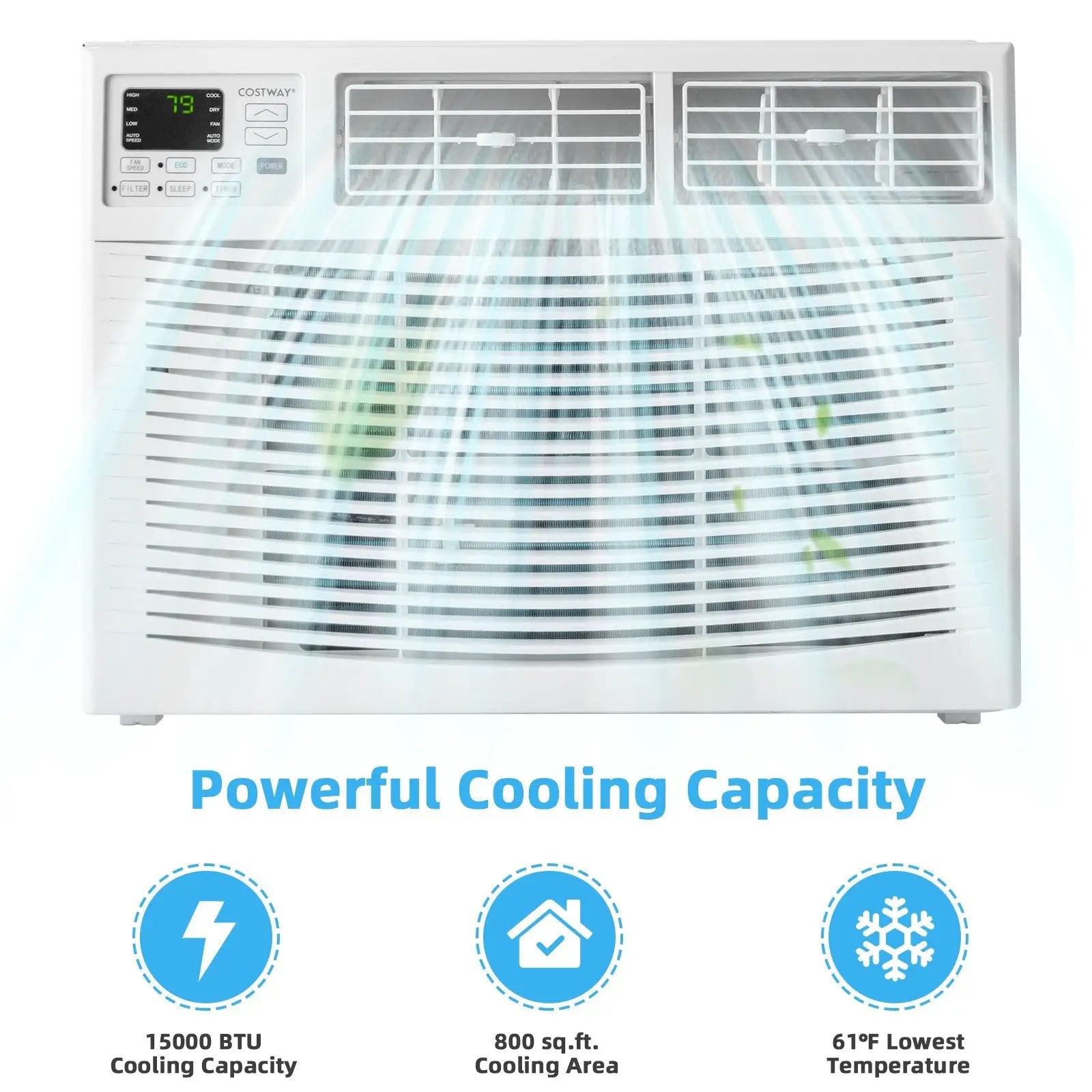 15000 BTU Window Air Conditioner-White by DirectDeals