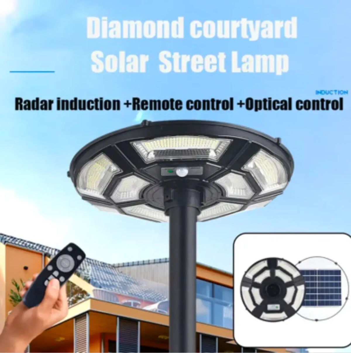 1500W Solar UFO Motion Sensor All in one Solar Garden Street Light With Remote Control by Outdoor Solar Outlet