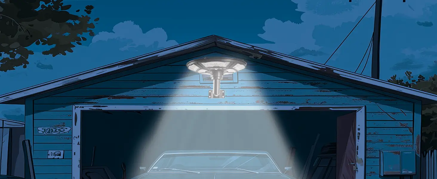 3500W Commercial Solar Round 360° Wide Angle Pole Outdoor Lamp Post Light with 98 inch Pole IP67 Waterproof With Remote by Outdoor Solar Outlet