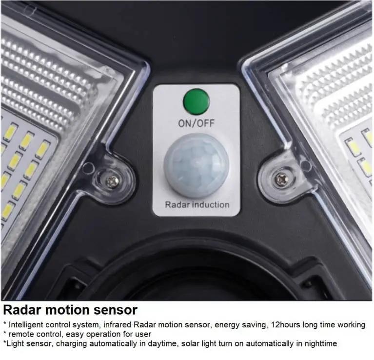 1500W Solar UFO Motion Sensor All in one Solar Garden Street Light With Remote Control by Outdoor Solar Outlet