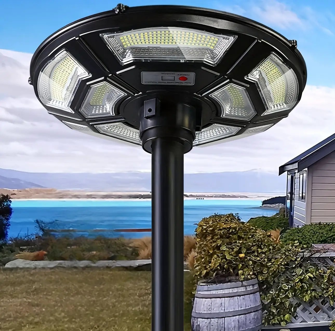 1500W Solar UFO Motion Sensor All in one Solar Garden Street Light With Remote Control by Outdoor Solar Outlet