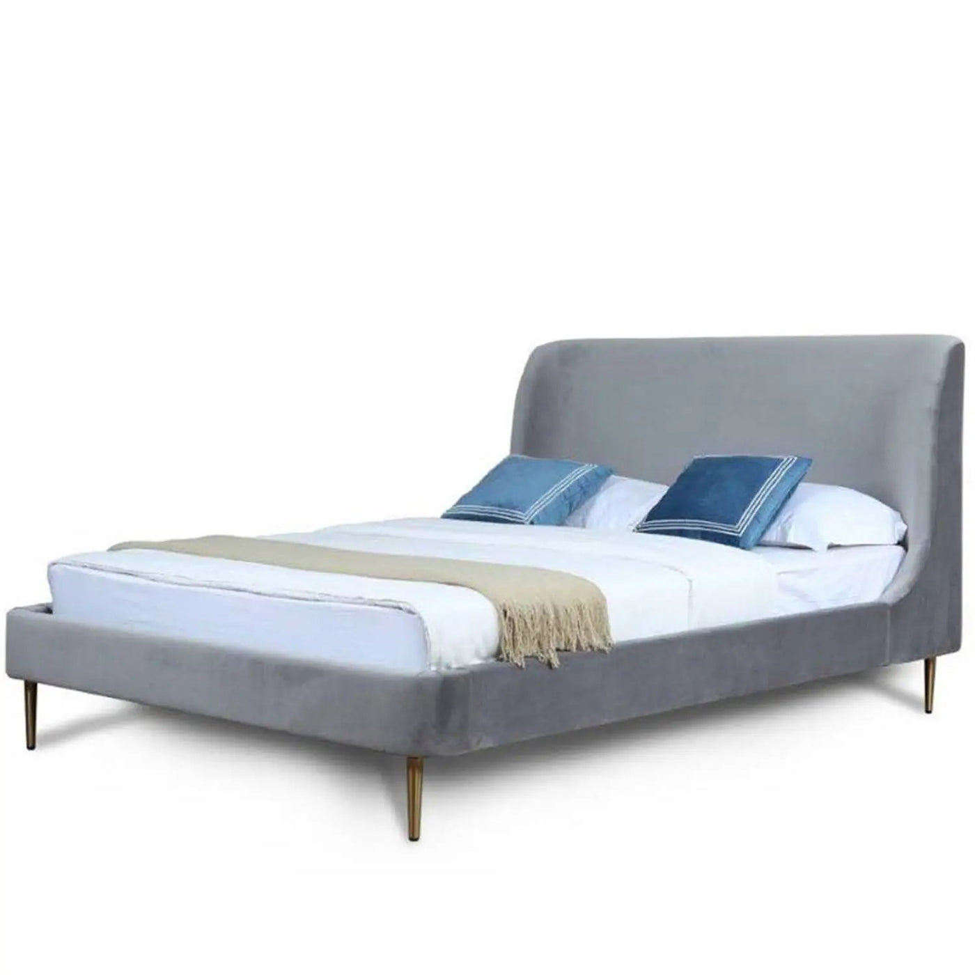 Upholstered Bed With Curved Headboard by HouseOfZazla