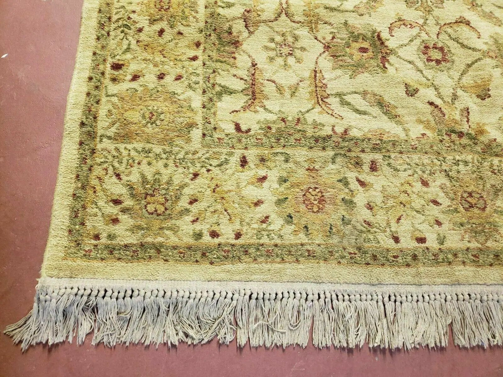 Belgium Power Loomed Rug 5x7, Vintage Oriental Wool Carpet, Beige by Jewel Rugs