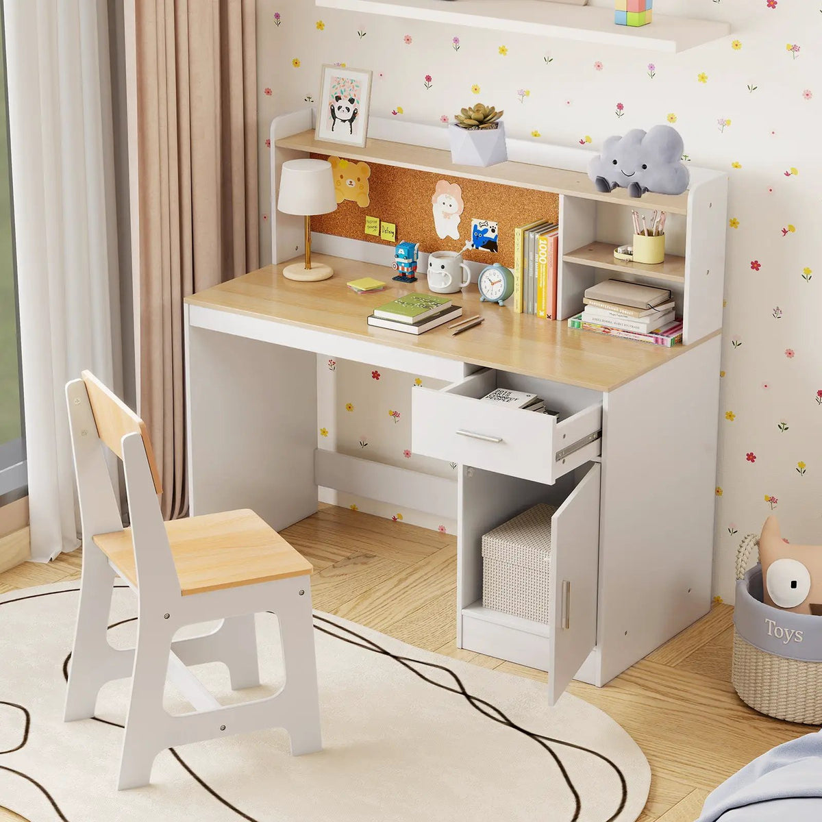 Kids Study Desk and Chair Set Student Table and Chair by DirectDeals