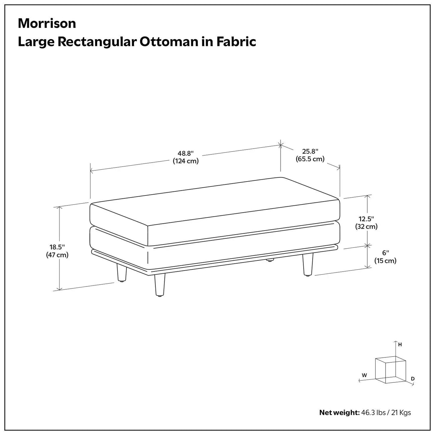 Morrison - Handcrafted Ottoman by HouseOfZazla