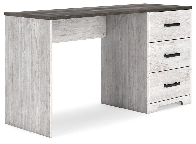 Shawburn - Home Office Desk - White / Dark Charcoal Gray by Unique Piece Furniture