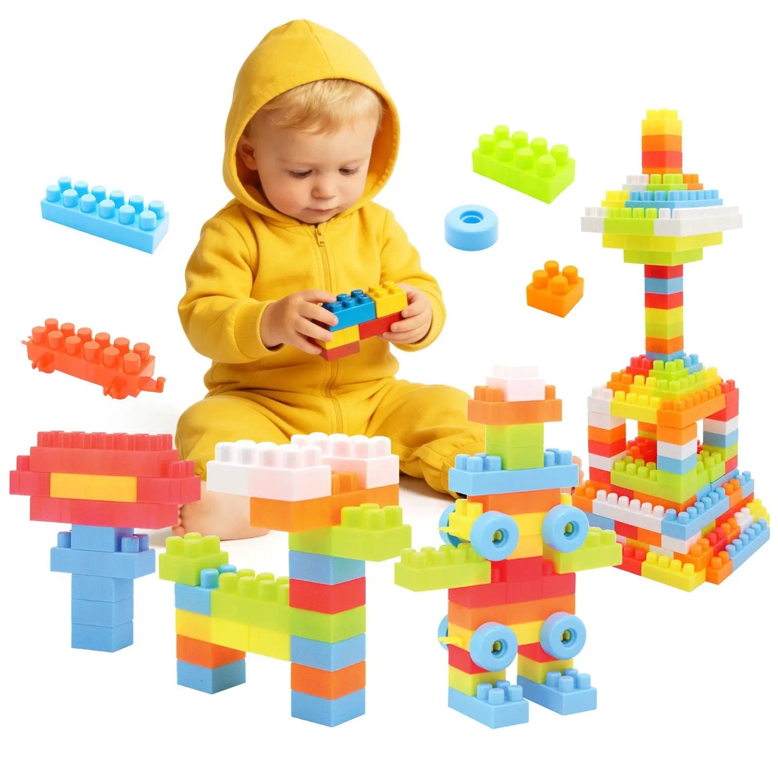 150 Pcs Toddler Building Blocks Toy STEM Montessori Early Learning Toys for 3+ year old by DirectDeals