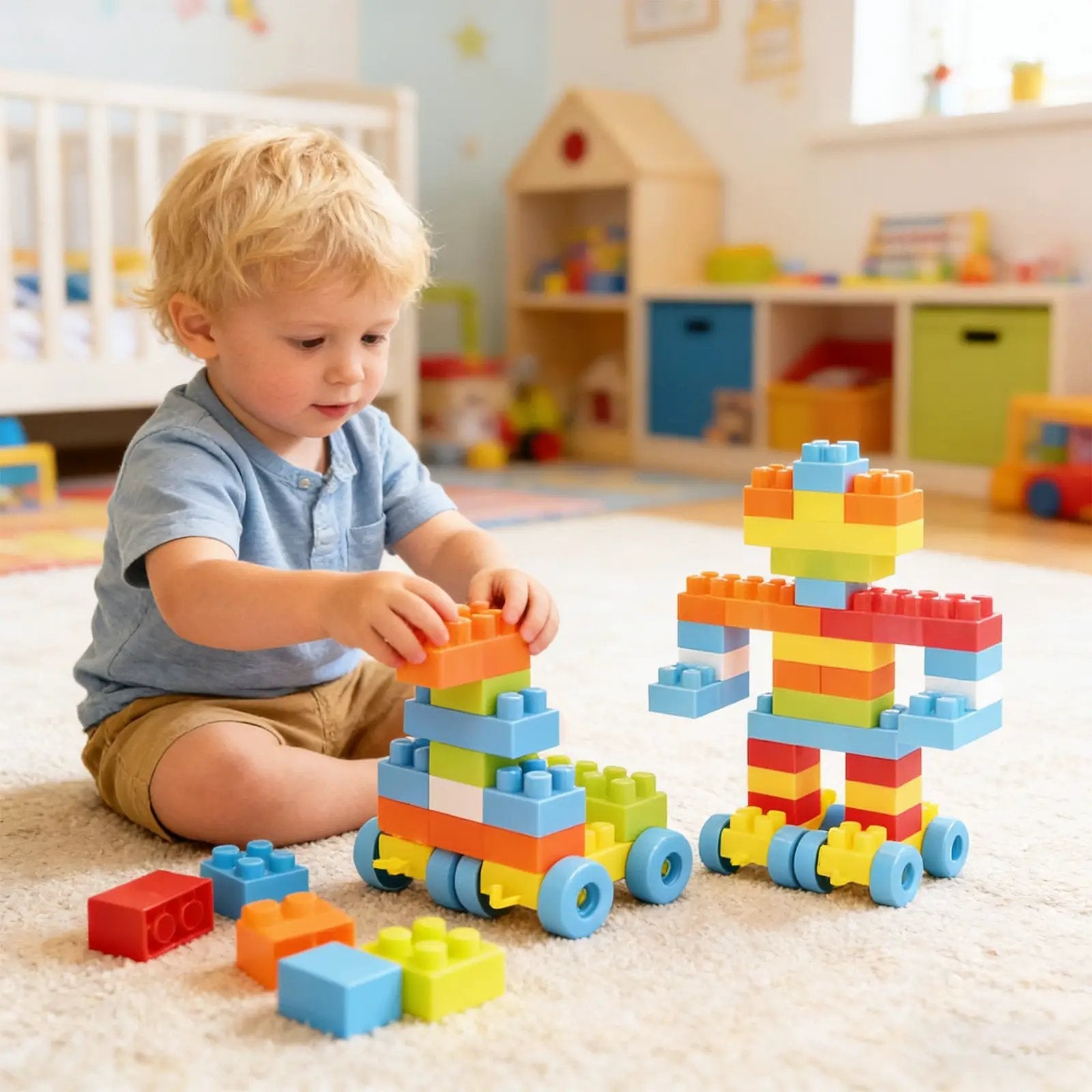 150 Pcs Toddler Building Blocks Toy STEM Montessori Early Learning Toys for 3+ year old by DirectDeals