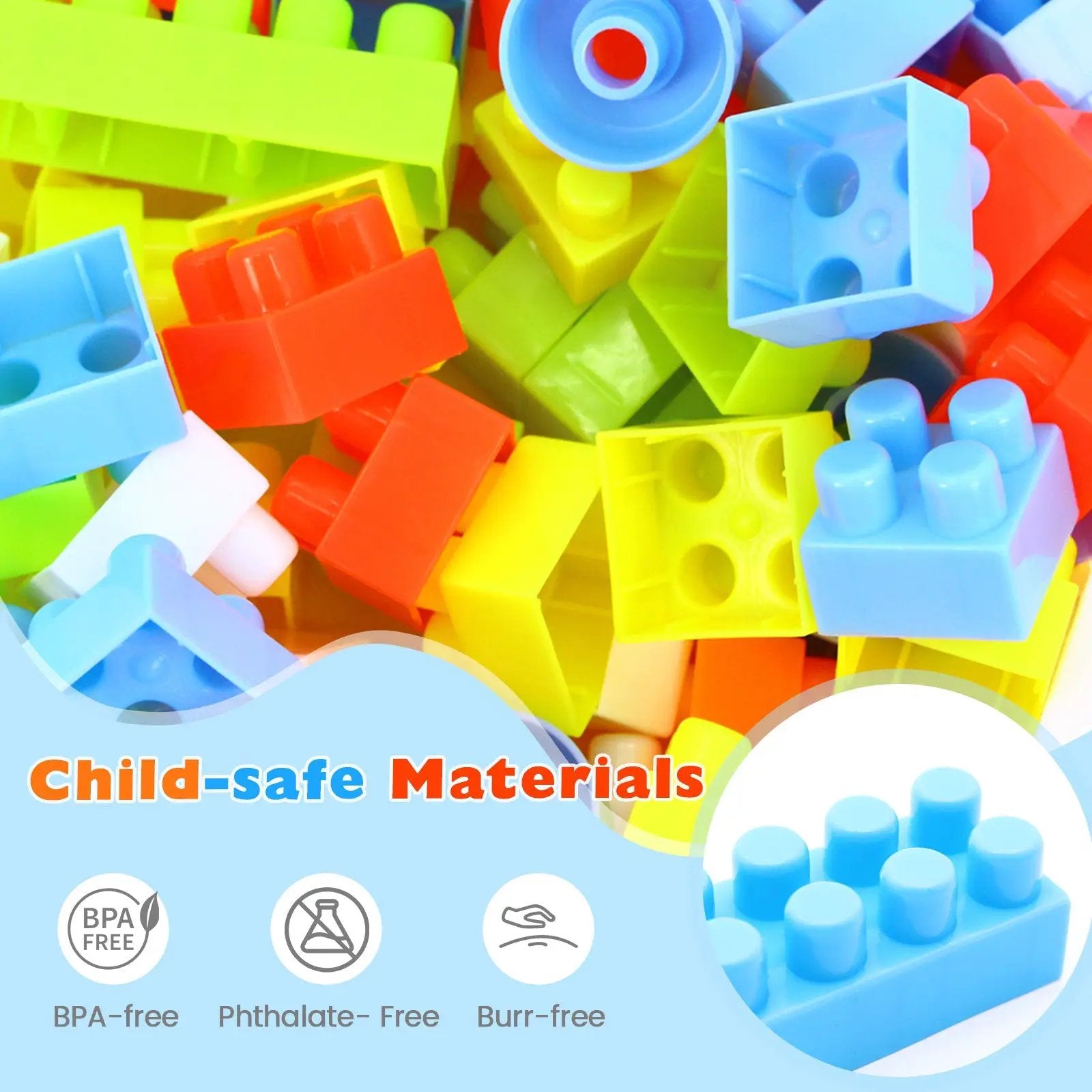 150 Pcs Toddler Building Blocks Toy STEM Montessori Early Learning Toys for 3+ year old by DirectDeals