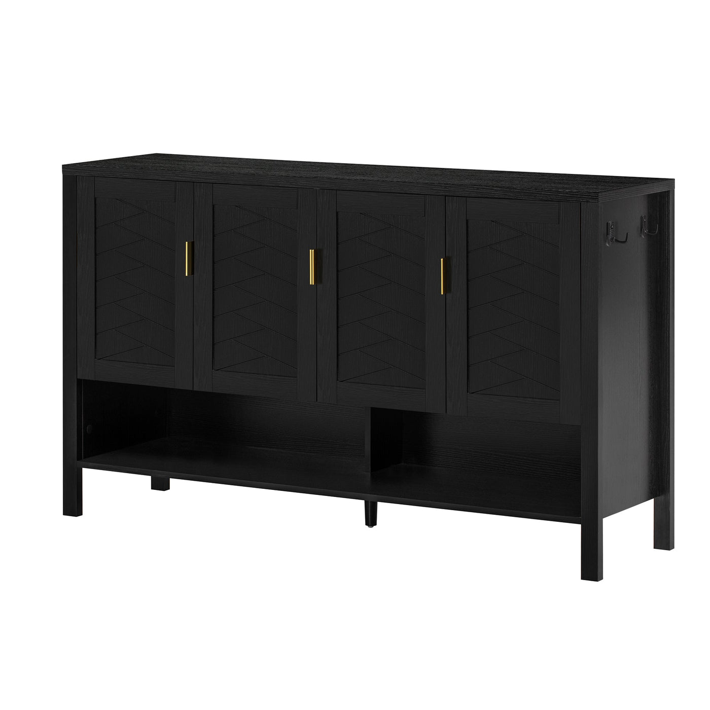 U_STYLE 55.1'' Storage Sideboard with 4 Doors by HouseOfZazla