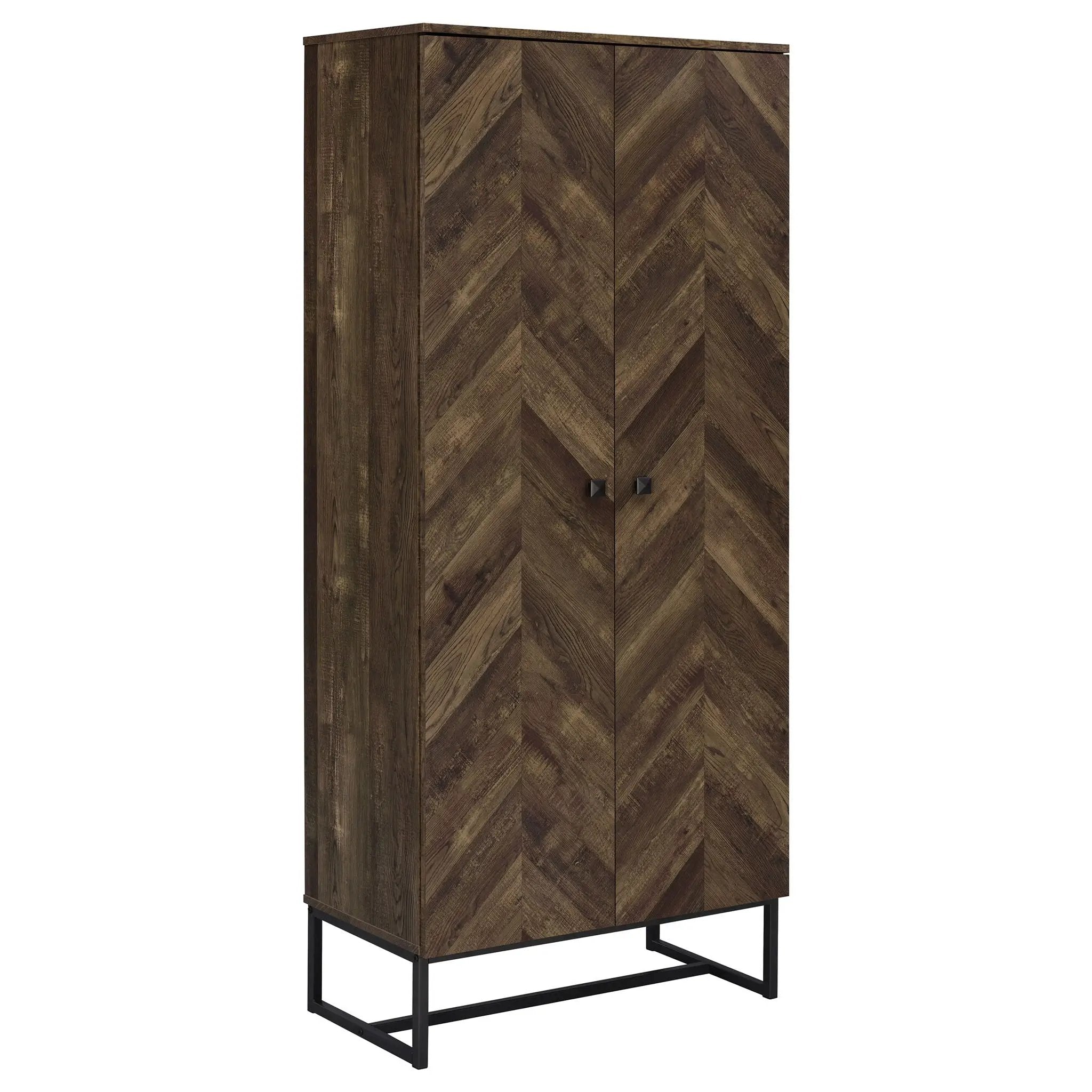 Carolyn 2-door Engineered Wood Accent Cabinet Rustic Oak by Unique Piece Furniture