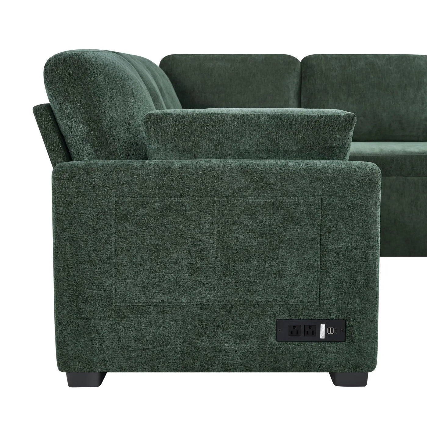 Convertible U-Shaped Sectional Sofa Bed With Reversible Chaise by HouseOfZazla