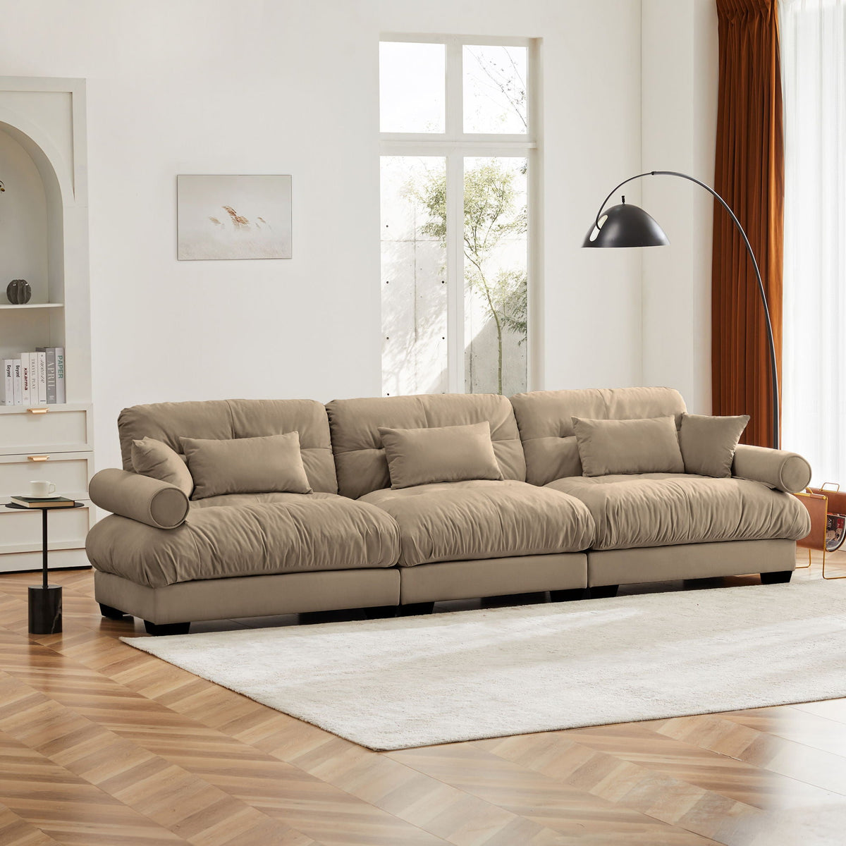 Modern Oversize Sofa with Cloud-Like Comfort - Fabric Stationary Sofa, photo 11 of 28
