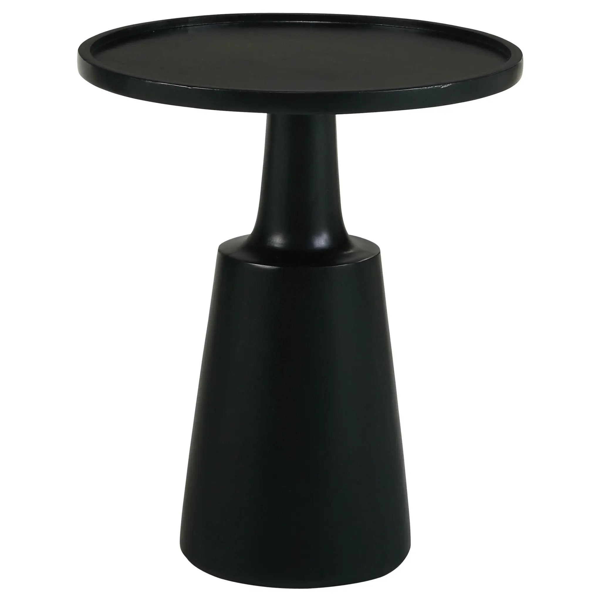 Ixia Round Solid Mango Wood Accent Side Table Black Stain by Unique Piece Furniture