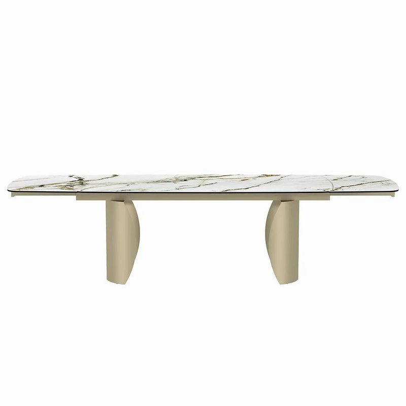 Cora - Dining Table - Ceramic Top & Golden Champange by Unique Piece Furniture