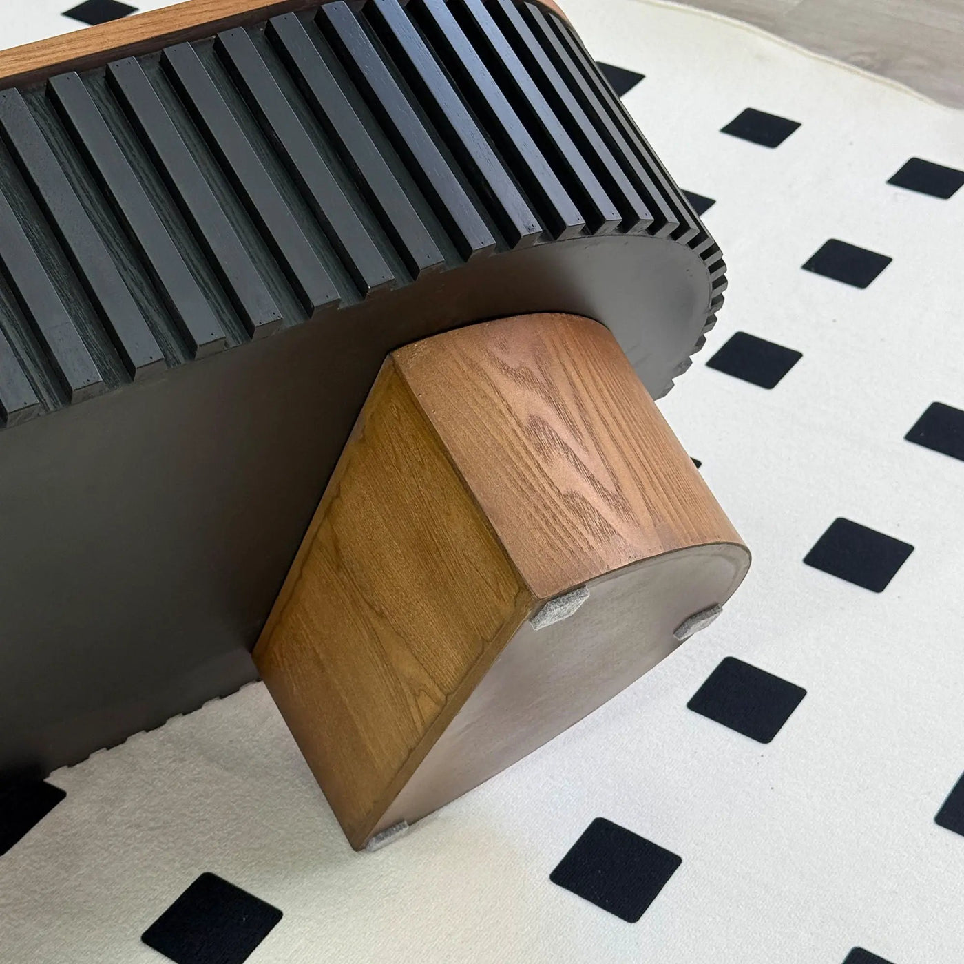 Elliptical Living Room Coffee Table With Hidden Storage And Removable Tabletop by HouseOfZazla
