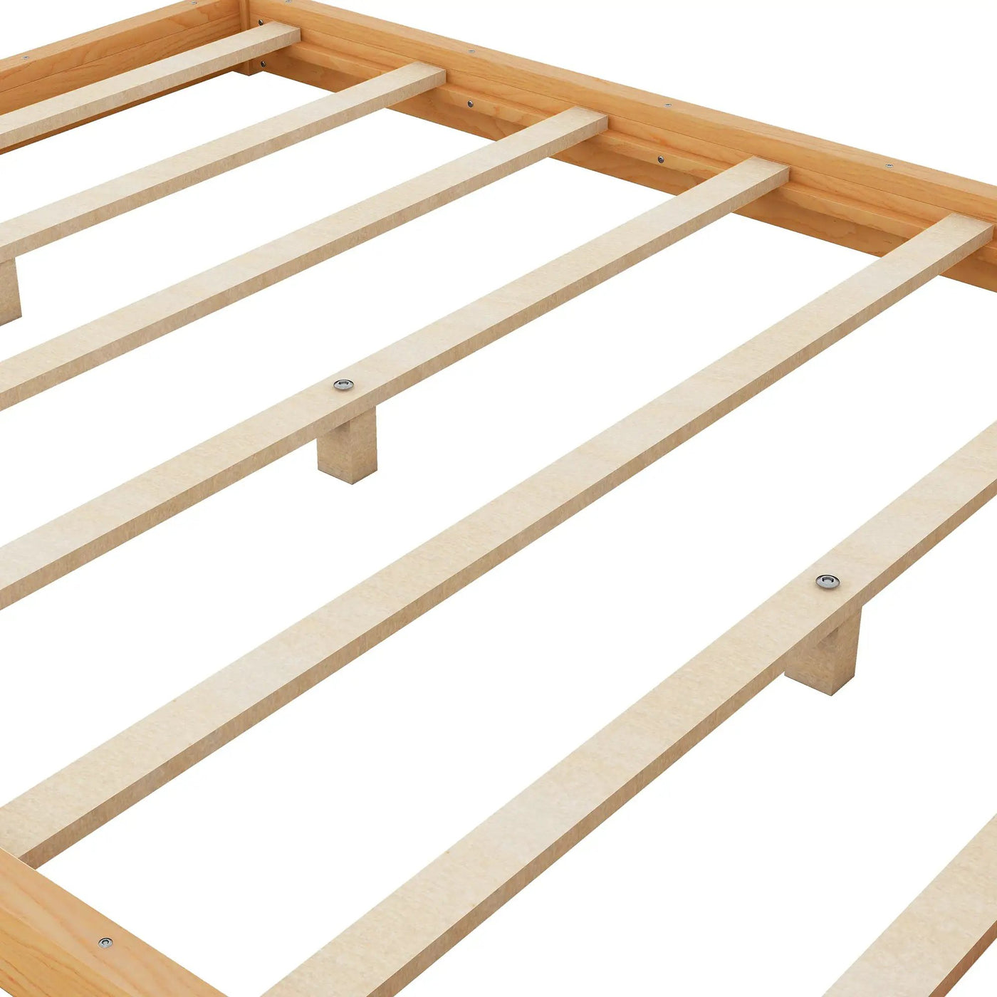 Wood Canopy Platform Bed With Support Legs And Airflow Slats by HouseOfZazla