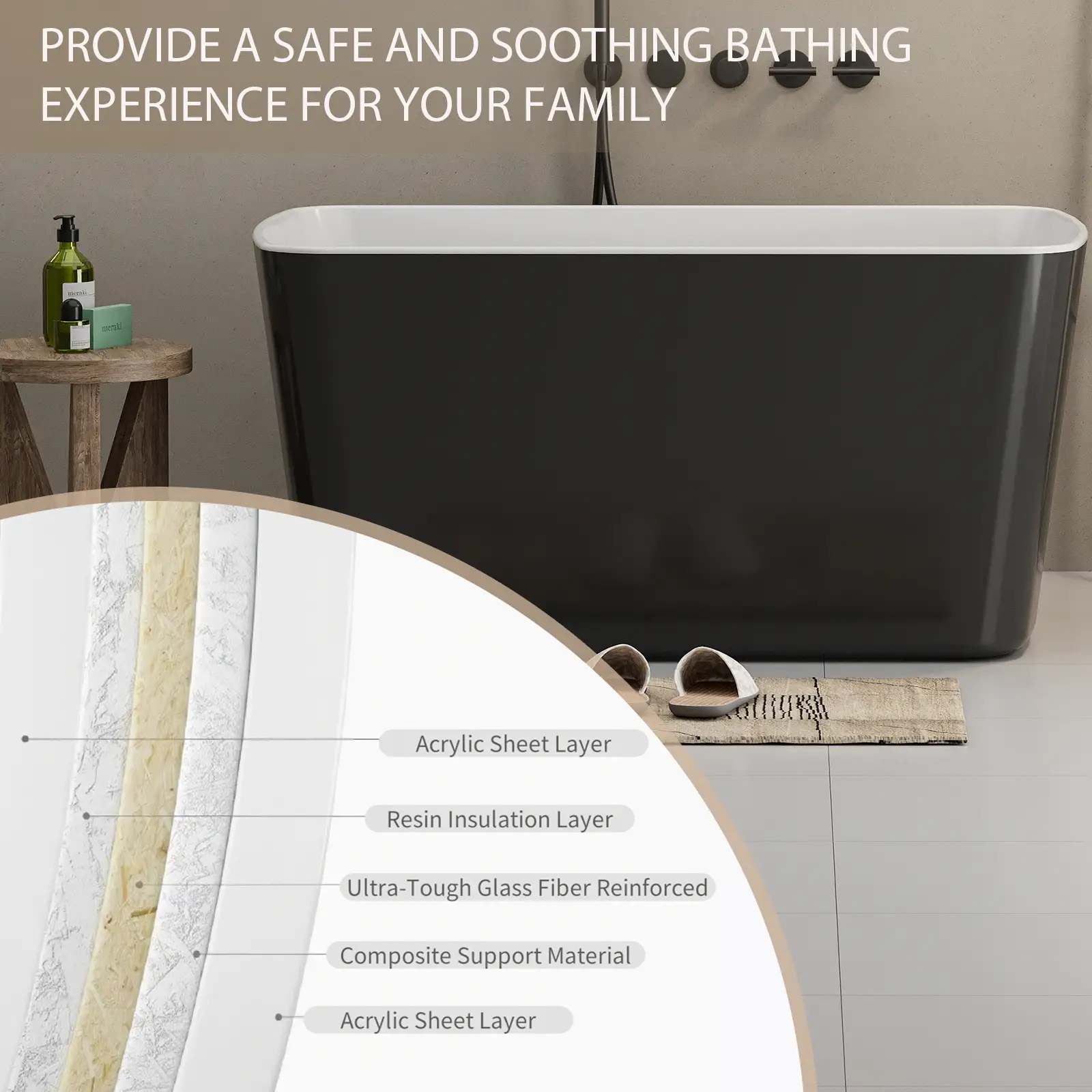 49'' Acrylic Freestanding Soaking Bathtub by HouseOfZazla