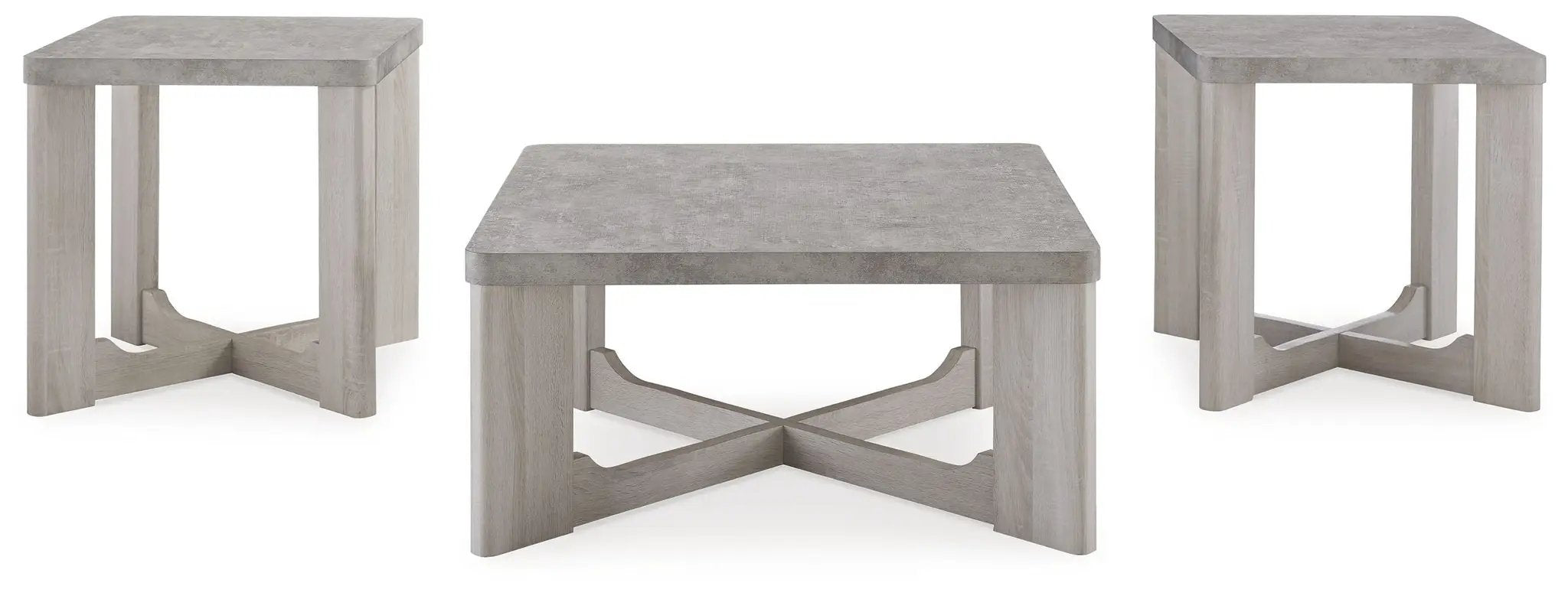 Garnilly - Occasional Table Set (Set of 3) - Whitewash by Unique Piece Furniture
