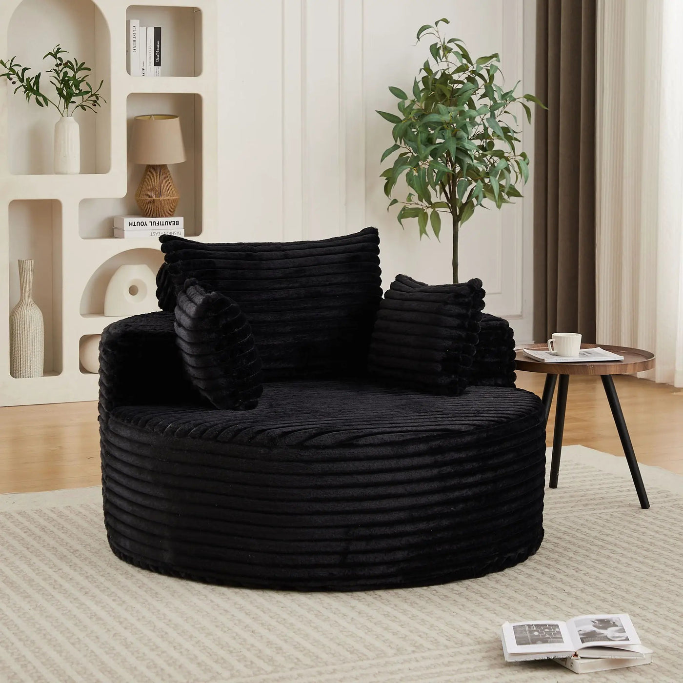 Modern Single Sofa With Backrest Pillow For Living Room by HouseOfZazla