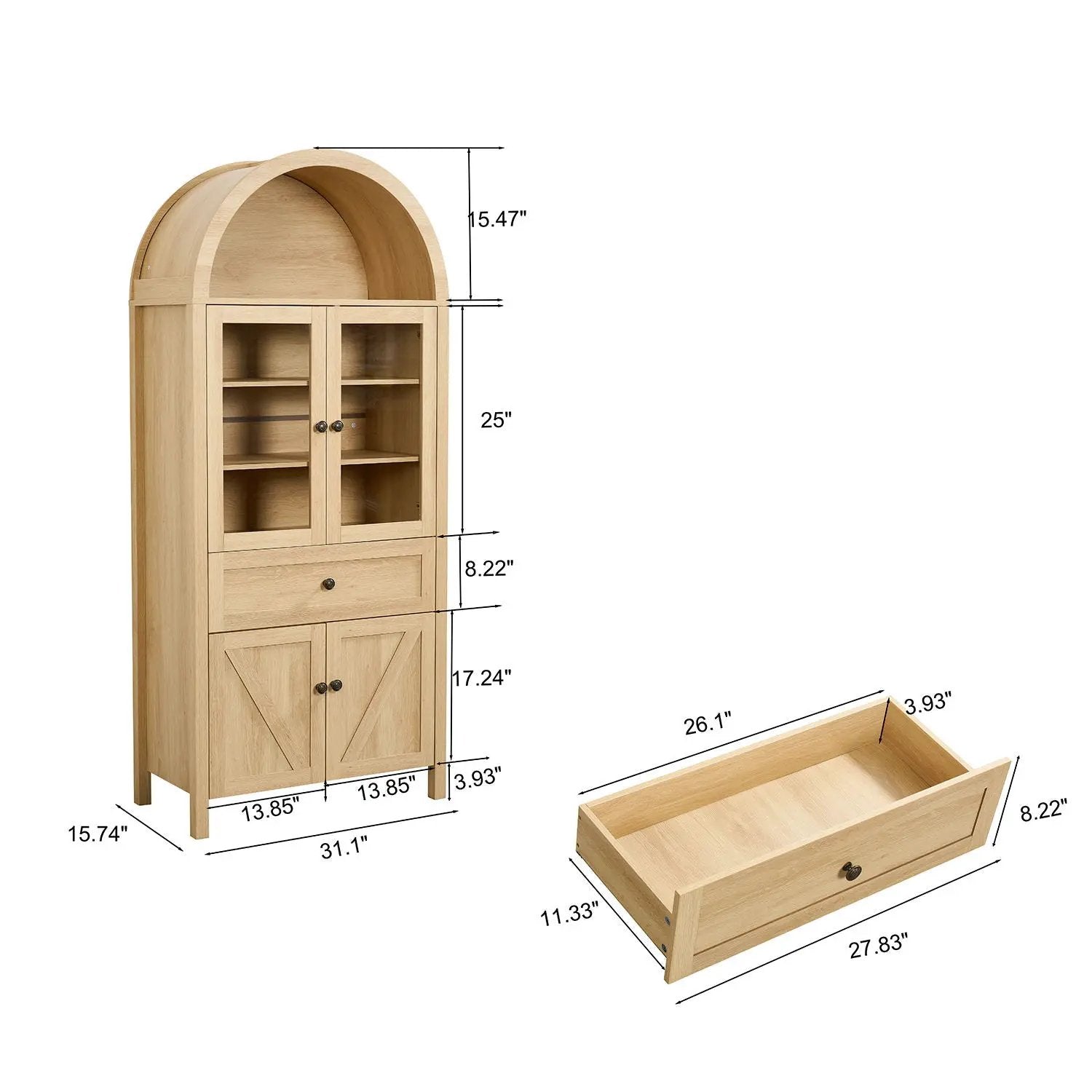 Retro Dome Cabinet With Large Storage Space by HouseOfZazla