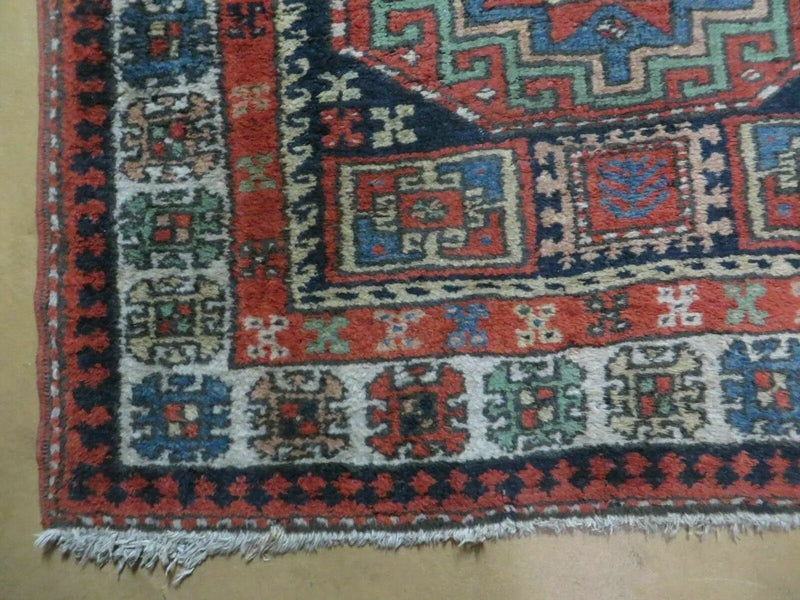 3 '4" X 10' Vintage Handmade Turkish Kazak Caucasian Wool Runner Rug Red Nice by Jewel Rugs