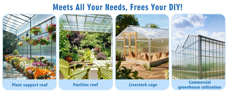 4' x 2' Twin-Wall Polycarbonate Greenhouse Panels (10 Pack) by HouseOfZazla