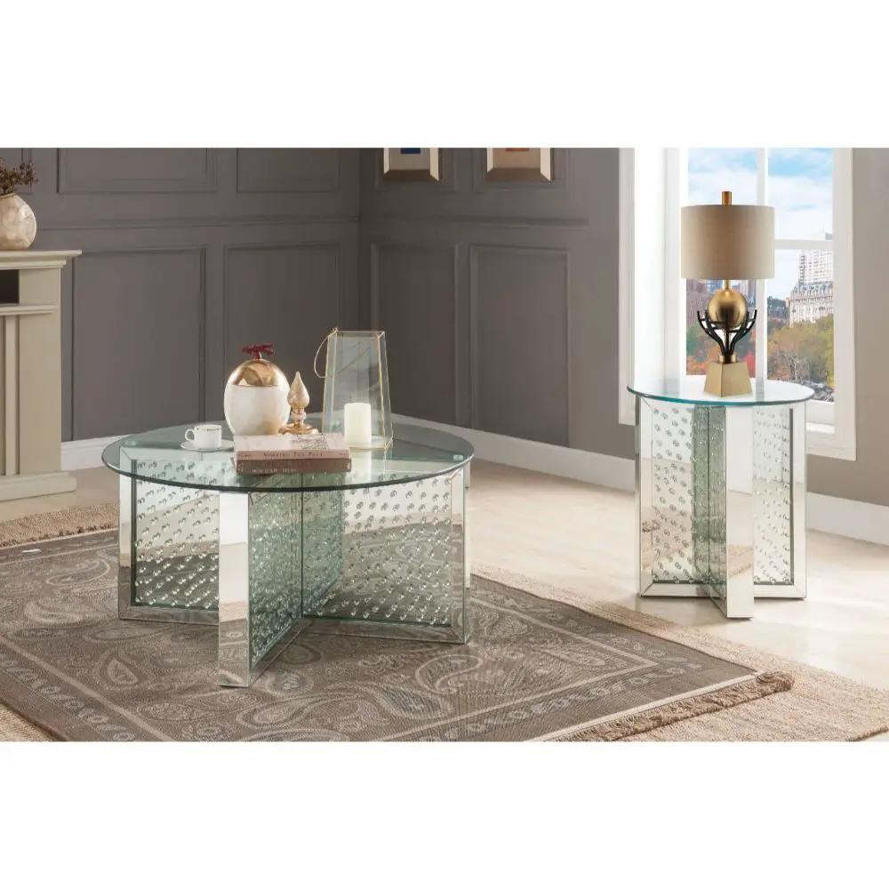 Nysa - Coffee Table - Mirrored & Faux Crystals by Unique Piece Furniture