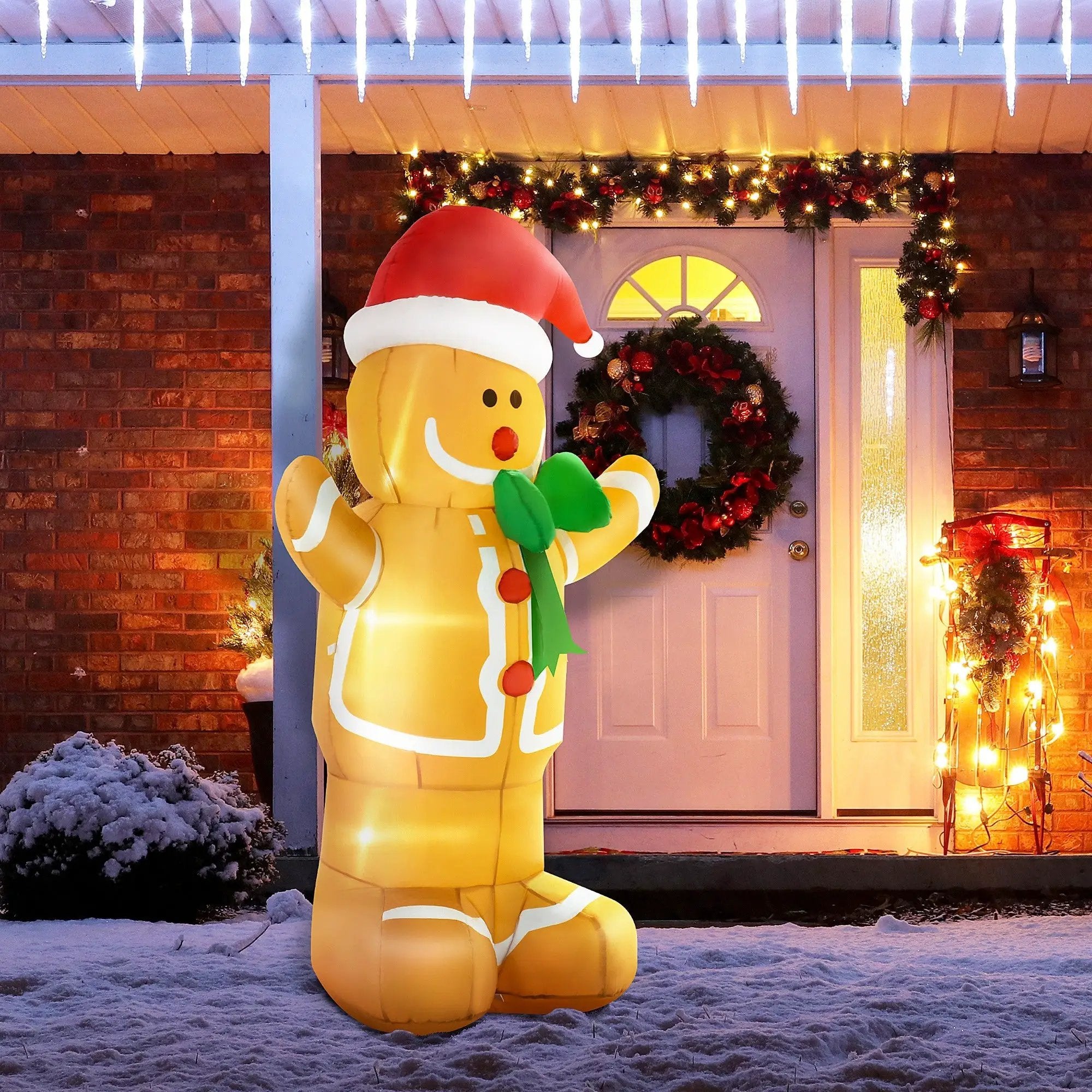 HOMCOM 6ft Christmas Inflatable Gingerbread Man by HouseOfZazla
