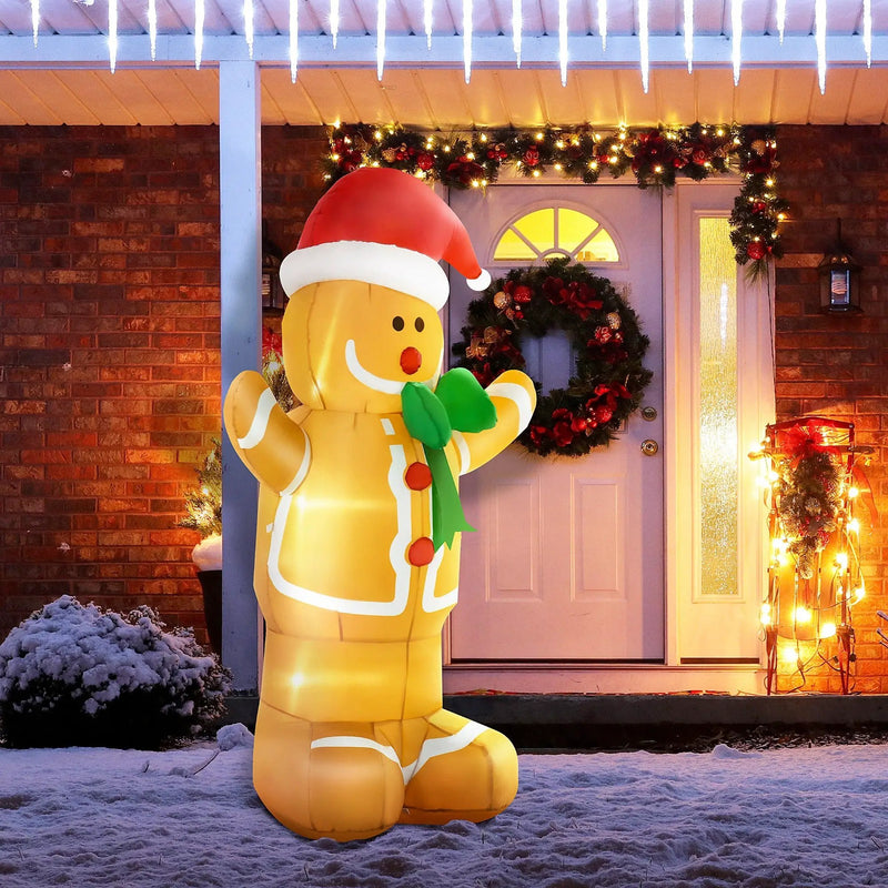 HOMCOM 6ft Christmas Inflatable Gingerbread Man by HouseOfZazla