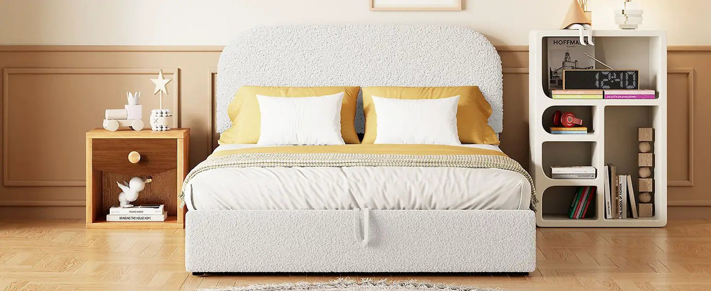 Upholstered Platform Bed With Hydraulic Storage System by HouseOfZazla