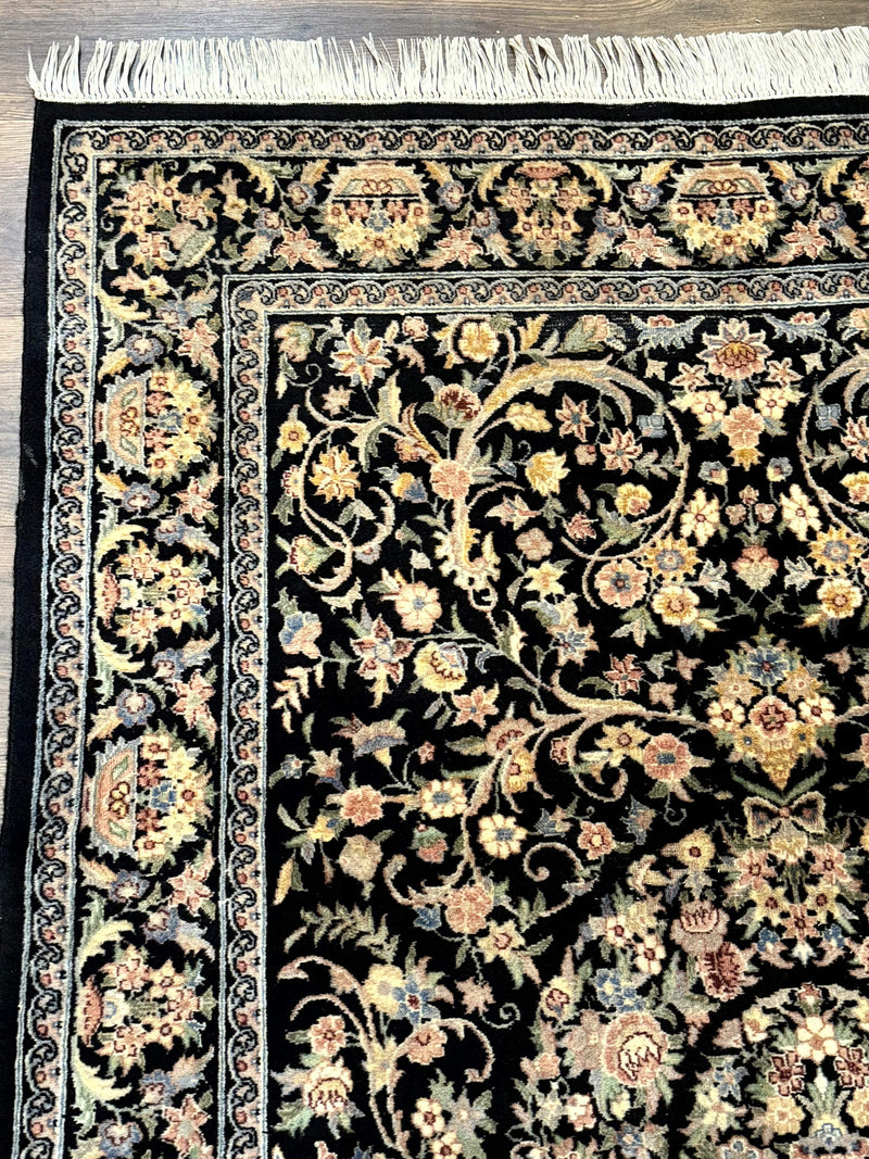Sino Persian Rug 4x6, Very Fine 260 KPSI, Floral Medallion, Hand Knotted Wool Carpet by Jewel Rugs