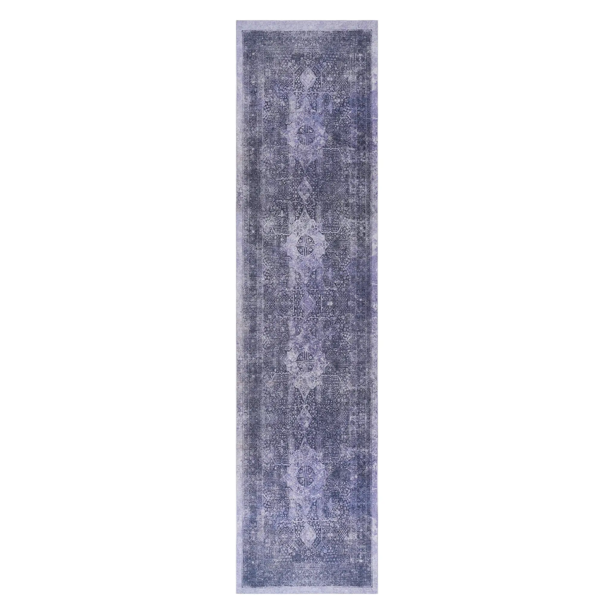 MAVAL Anthracite Washable Rug 2'6" x 10' Runner Rug by HouseOfZazla
