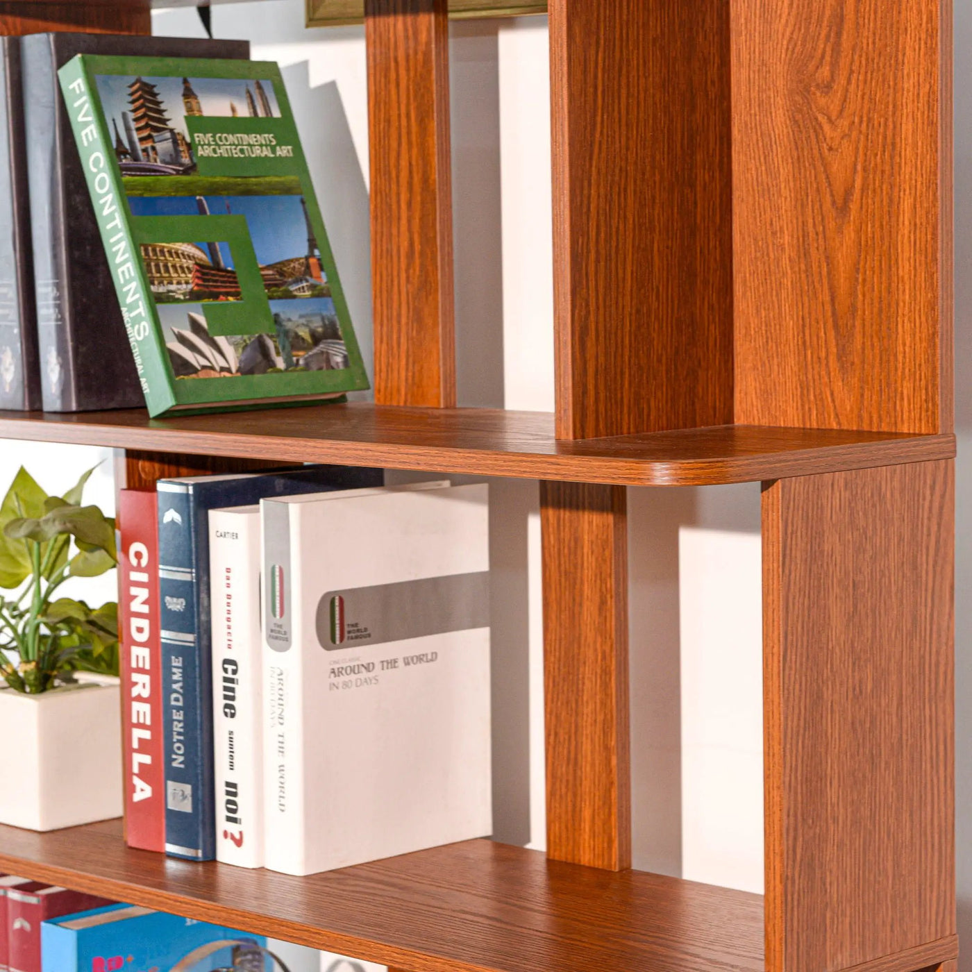 Modern 5 Tier Open Storage Bookcase by HouseOfZazla