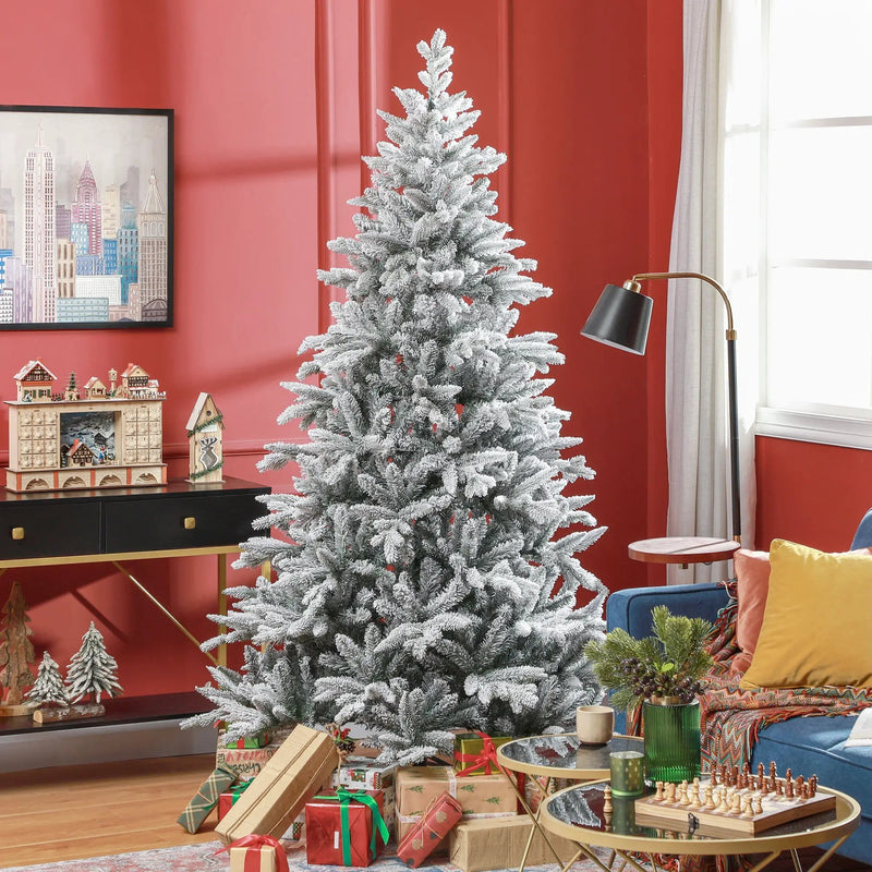 HOMCOM 7ft Snow Flocked Artificial Christmas Tree by HouseOfZazla