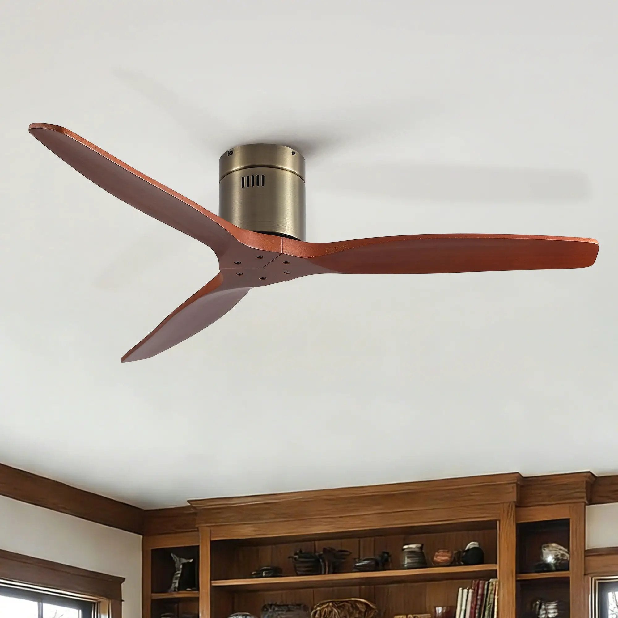 Low Profile Flush Mount Ceiling Fan Without Light by Unique Piece Furniture