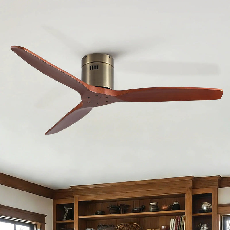 Low Profile Flush Mount Ceiling Fan Without Light by Unique Piece Furniture