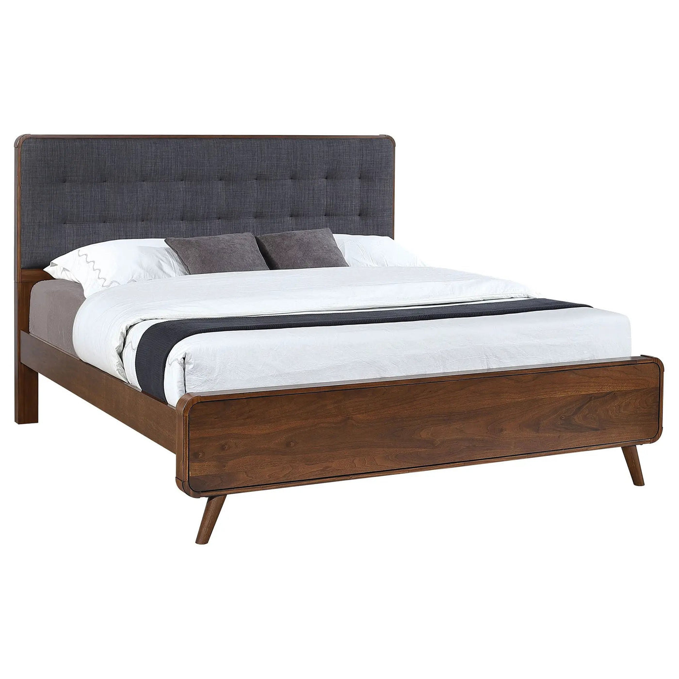 Carson Carrington - Platform Bed With Tufted Upholstery by HouseOfZazla