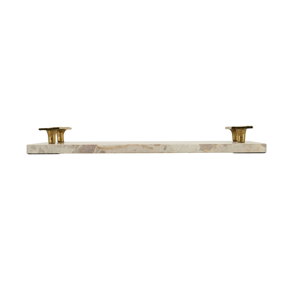 Marble Tray with Gold Handles – 17.7x9.7x2 Inches, photo 3 of 10