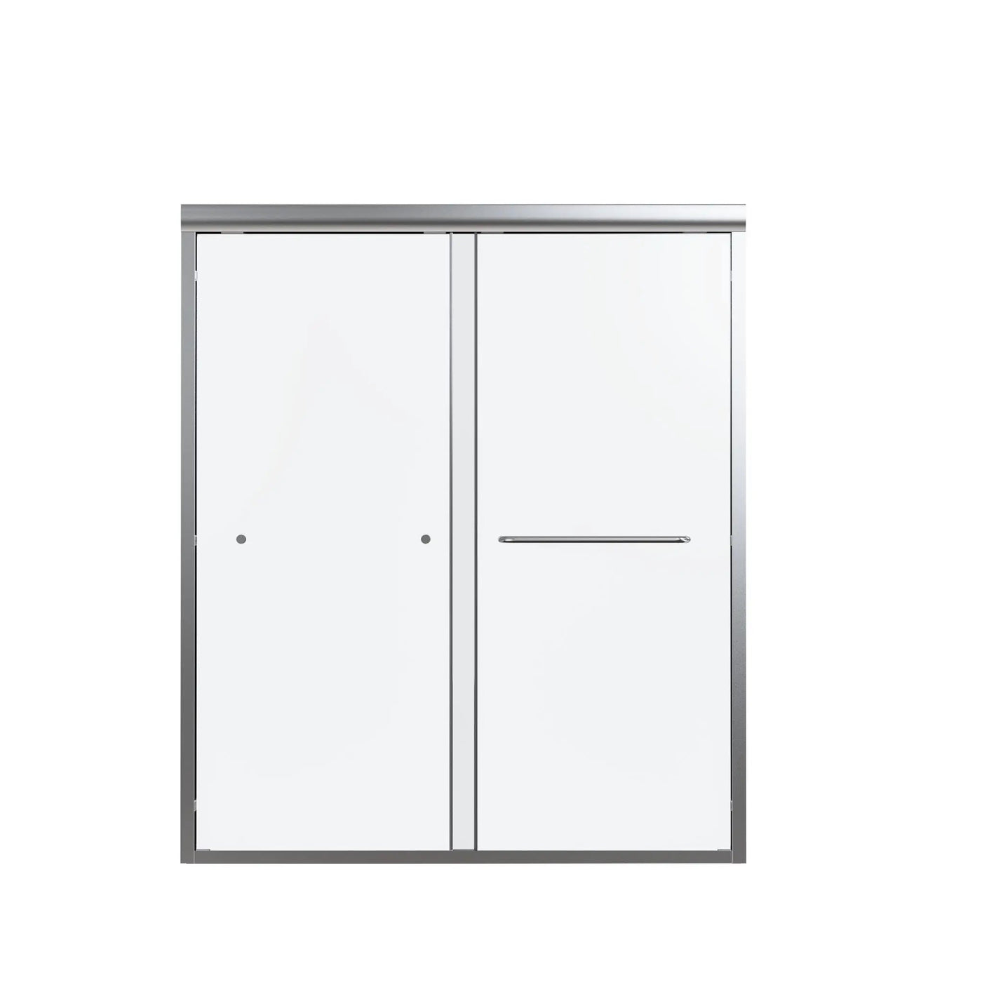 Semi-Frameless Double Sliding Shower Door, Bypass Shower Door, 1 / 4" (6Mm) Thick SGCC Tempered Glass Door by HouseOfZazla