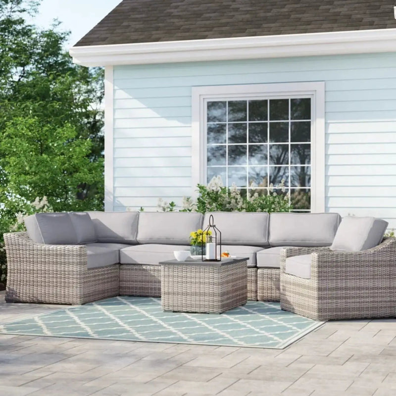 Stylish Sofa Seating Group With Cushions Perfect For Outdoor Gatherings by Unique Piece Furniture