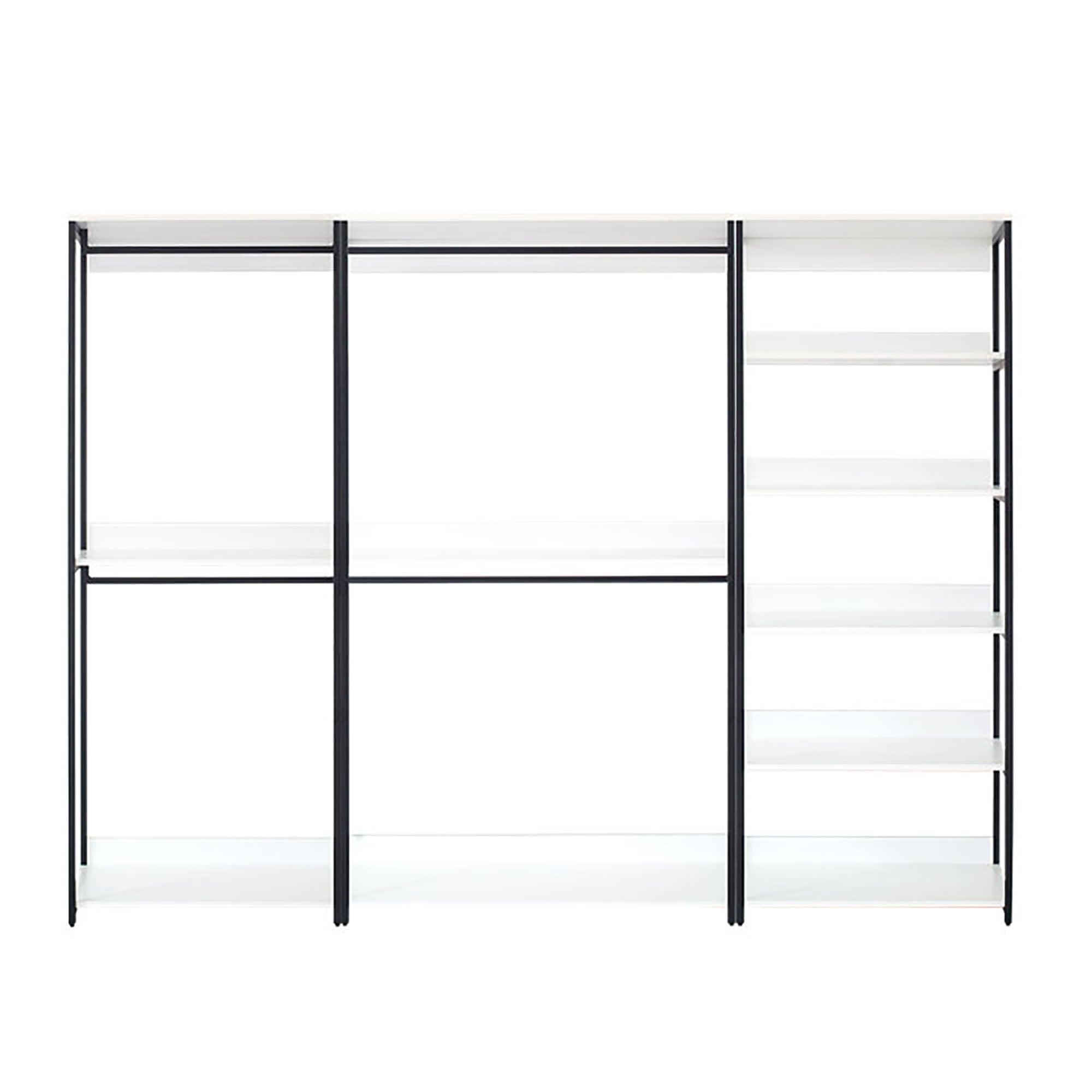 Fiona - Freestanding 3 Tower System Walk-In Closet With 7 Shelf - White by HouseOfZazla