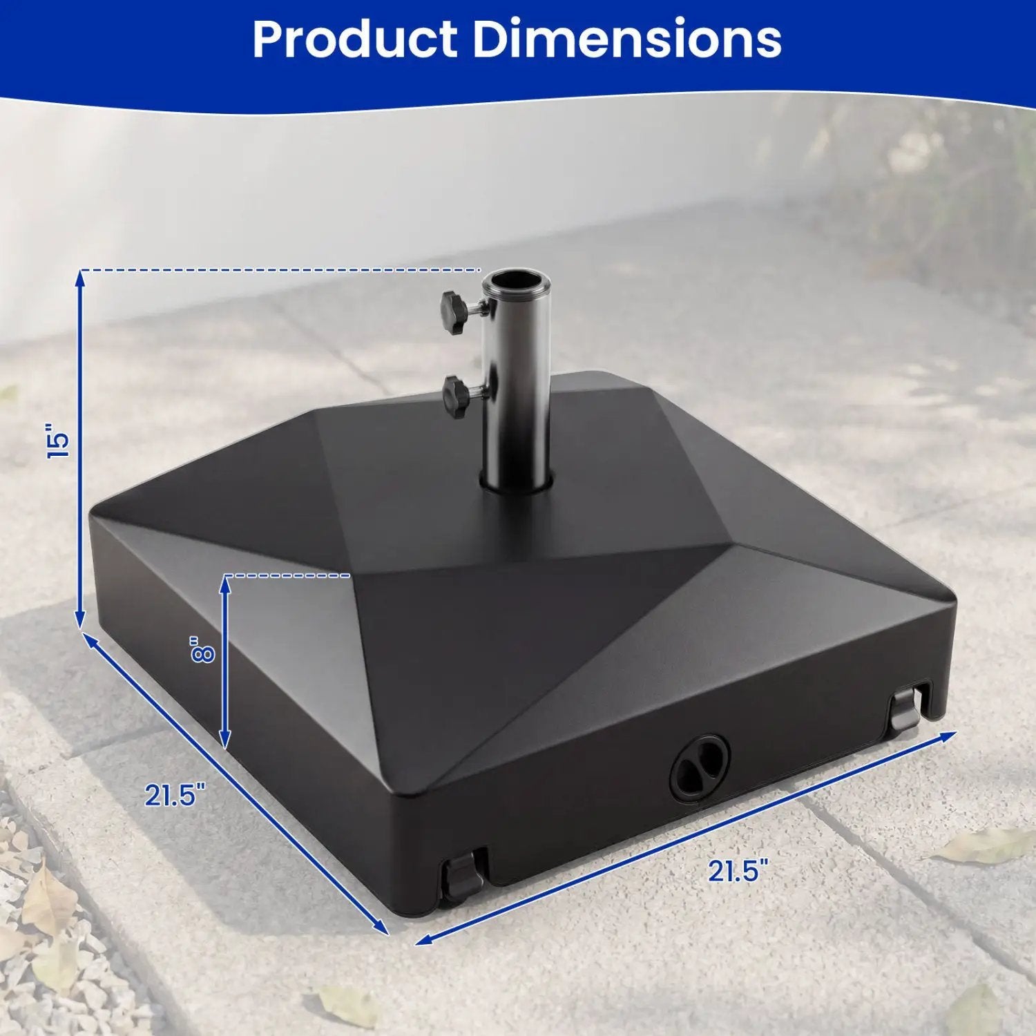 154lbs Mobile Fillable Patio Umbrella Base with 4 Wheels by DirectDeals