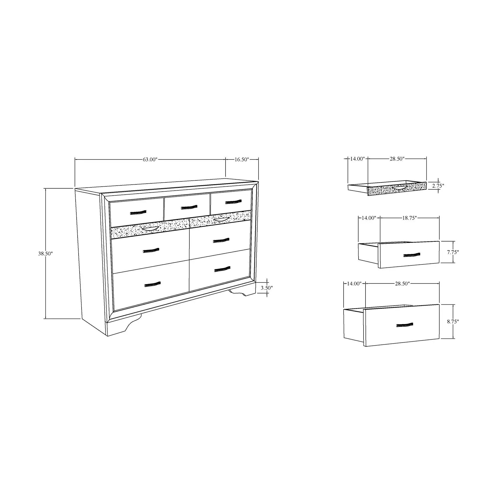 Ryder - Sparkle Dresser - Gray by HouseOfZazla