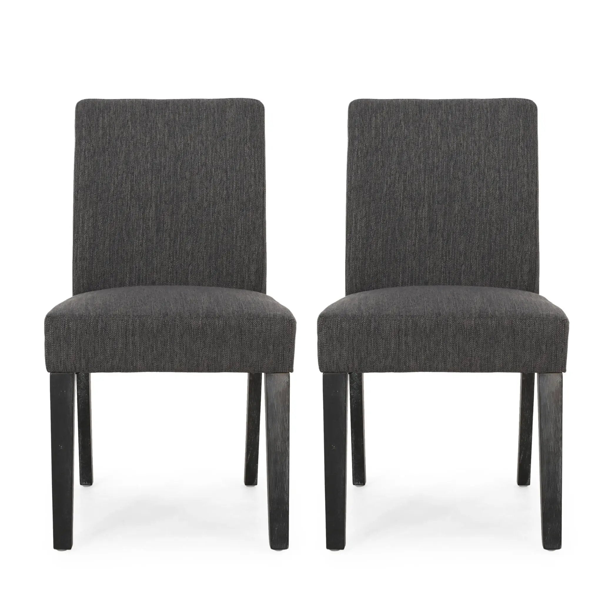 Contemporary Dining Chair with Upholstered Seating and Tapered Legs by HouseOfZazla