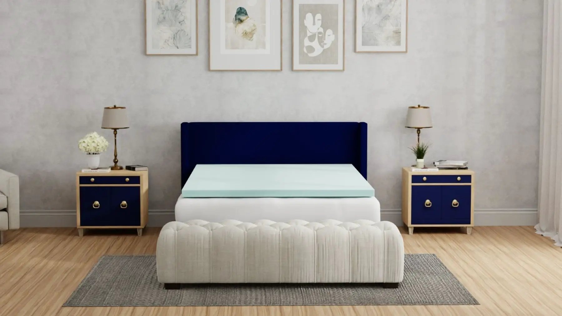 Omne Sleep Plush 3 Inch Twin Memory Foam Cooling Mattress Topper by HouseOfZazla